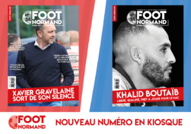 Xavier Gravelaine et Khalid Boutaïb en UNE de FOOT NORMAND