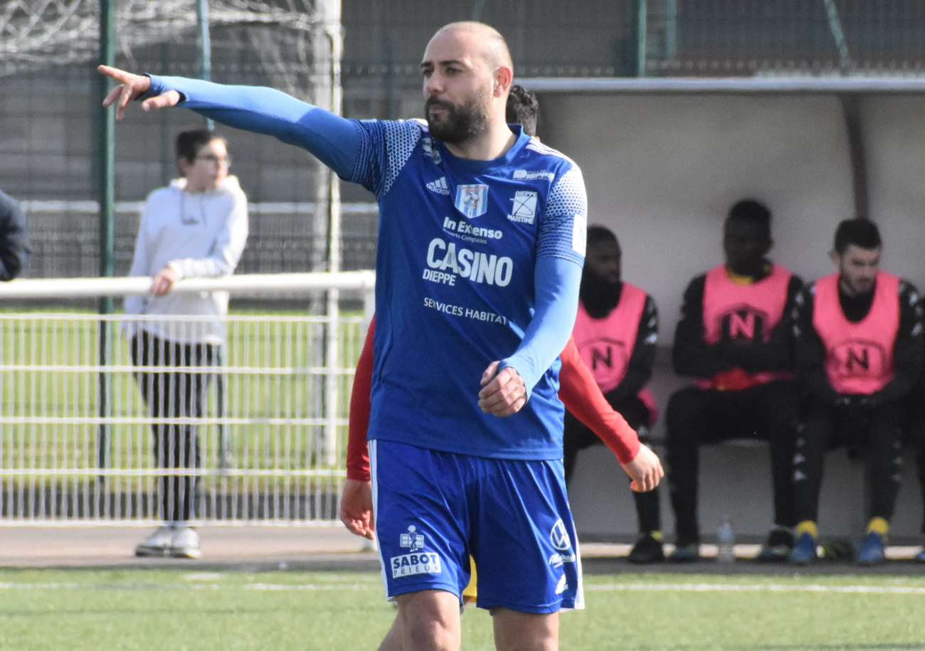 Kévin Franqueville a été l'un des hommes de base du FC Dieppe cette saison.