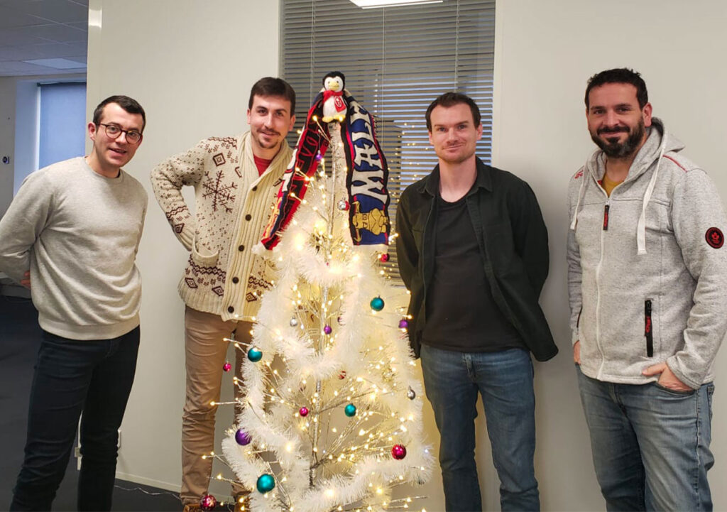 Autour de Joris Marin (Sweet FM), Valentin Pineau (Ouest France), Gaëtan Briard (Ouest France) et Mathieu Billeaud (Foot Normand) ont dressé le bilan à l'issue de la phase aller su Stade Malherbe.