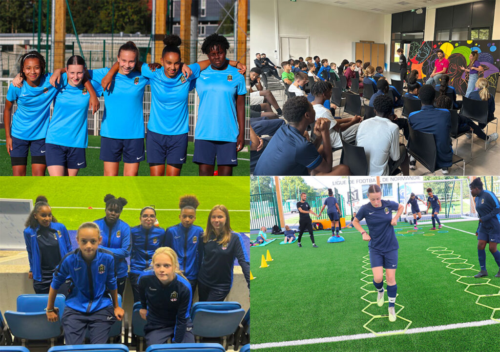 Huit jeunes filles forment la première promotion de la section sportive excellence sous l'égide de la Ligue de Normandie. Elles partagent leur emploi du temps entre les entraînements, les cours et les ateliers de sensibilisation.