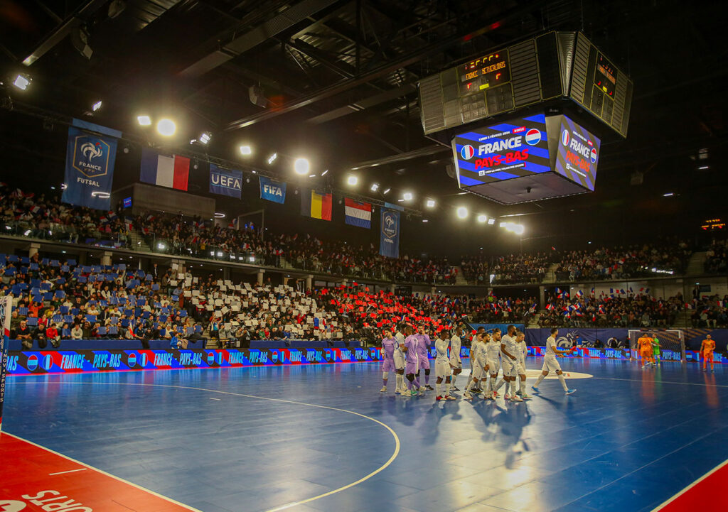 La présence de l'équipe de France, dimanche et lundi, au Palais des Sports de Caen constitue la meilleure promotion qui soit pour le futsal en Normandie. ©Damien Deslandes