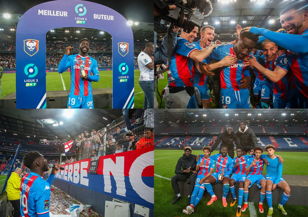 Honoré par le Stade Malherbe, ses supporters, ses partenaires, à commencer par les plus jeunes qui lui vouent un profond respect, Alexandre Mendy a peut-être fait ses adieux à d'Ornano, vendredi soir. ©Damien Deslandes