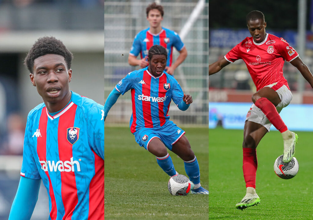 Zoumana Bagbema, Joël Matondo et Lamine Sy : trois exemples qui illustrent, à des degrés différents, la politique de post-formation du Stade Malherbe. ©Damien Deslandes