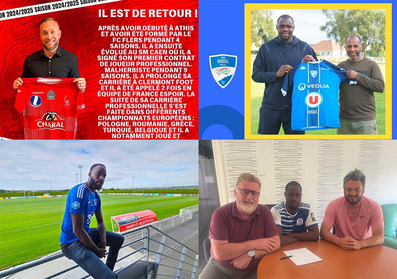 Thibault Moulin au FC Flers, Adama Sidibé au CMS Oissel, Joël Lembo au FC Saint-Lô, Demba Dia à l'AG Caen... Voici quelques uns des derniers mouvements enregistrés dans les clubs normands de N3 avant le 15 juillet, date limite des mutations.