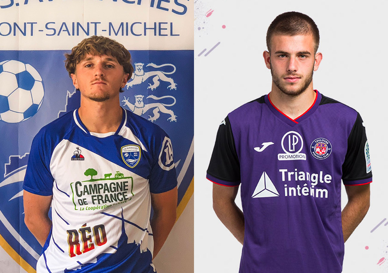 Nicolas Delpech et Florian Pannafit sont les dixième et onzième recrues de l'US Avranches. ©US Avranches et Toulouse FC