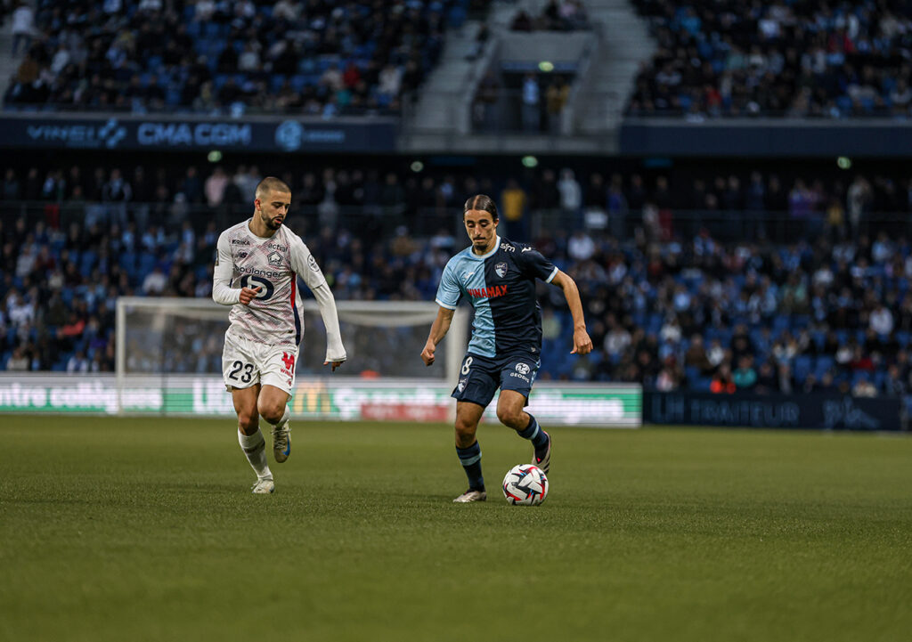 Face à Edon Zhegrova et les Lillois, le HAC de Yassine Kechta a passé une bien mauvaise soirée au Stade Océane. ©Clémence Hedin