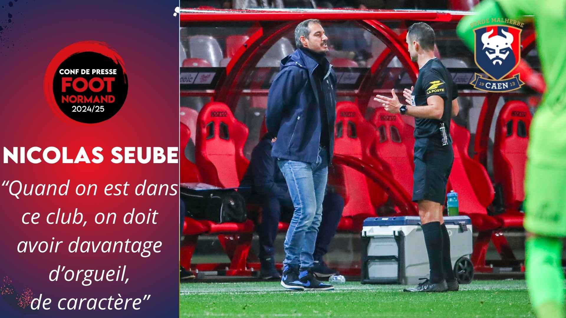 En conférence de presse d'après match, Nicolas Seube s'est montré désappointé par le visage proposé par son équipe sur la pelouse du Roudourou. ©Damien Deslandes