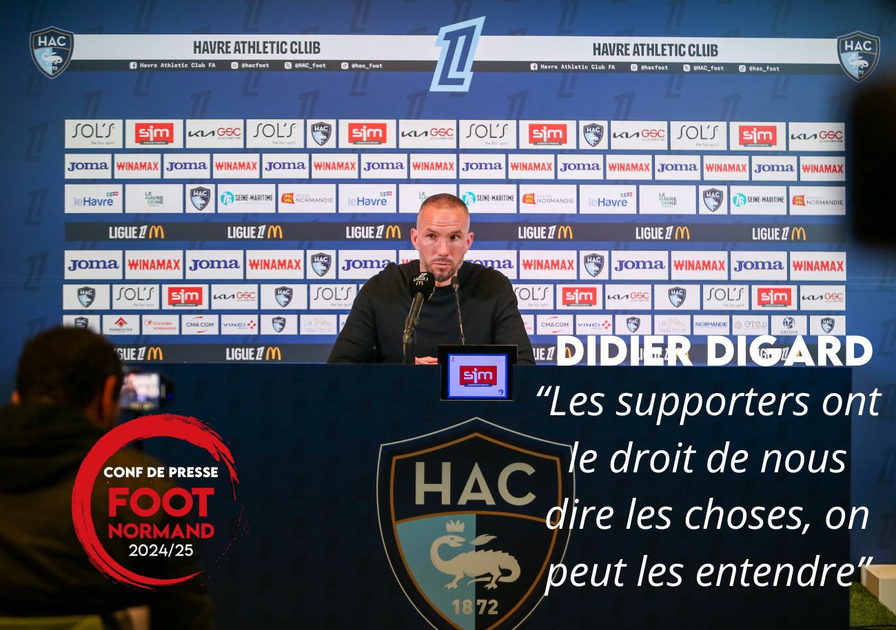 Contre l'OL, le HAC de Didier Digard a concédé une cinquième défaite consécutive en Ligue 1. ©Damien Deslandes