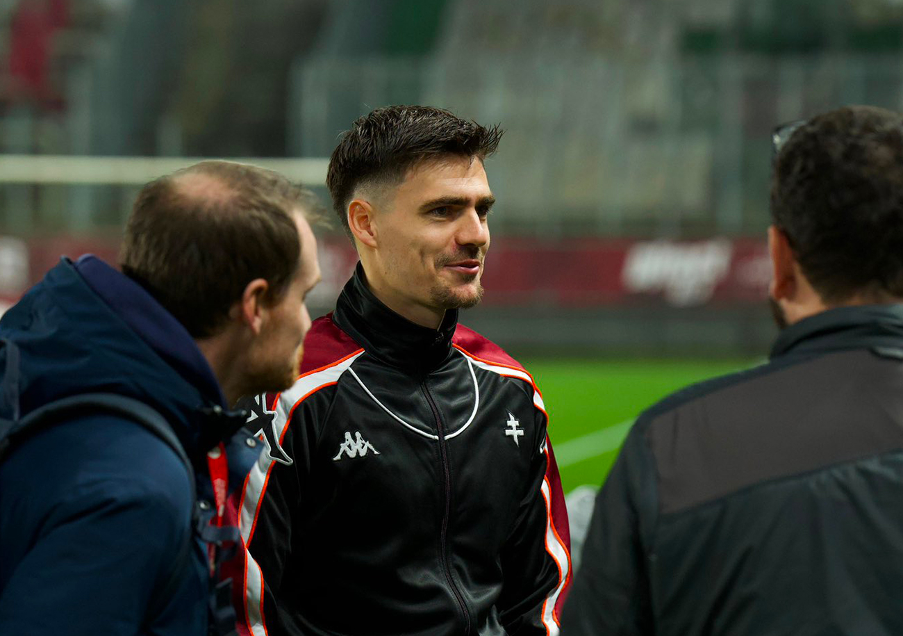 Pour la première fois depuis son départ à Strasbourg à l'été 2023, Jessy Deminguet a affronté le Stade Malherbe. ©FC Metz