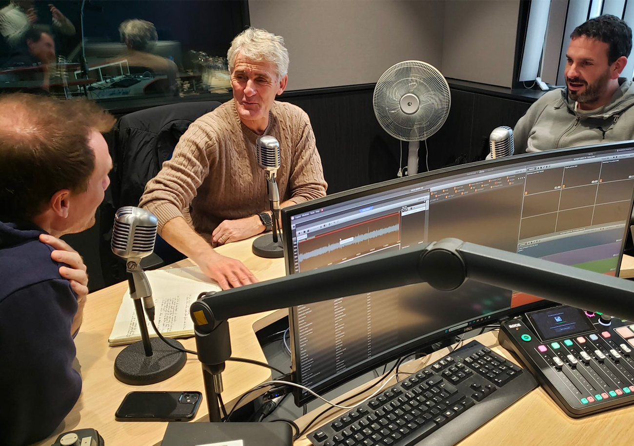 Autour de Gaëtan Briard (Ouest France), Mathieu Billeaud (Foot Normand) et Joris Marin (Sweet FM), Gérard Prêcheur a notamment détaillé sa vision pour la formation malherbiste.