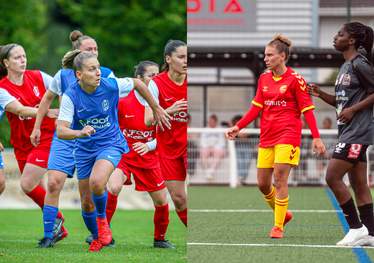 Le dernier but d'Alizée Leroty remonte au mois de juin, en finale de la Coupe de Normandie, avec le Stade Malherbe contre... QRM, son nouveau club. ©Damien Deslandes