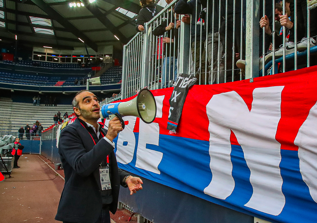 S'il a expliqué entendre la colère des supporters caennais, Ziad Hammoud a expliqué que la décision de renvoyer Nicolas Seube avait été prise dans "l'intérêt supérieur du club". ©Damien Deslandes