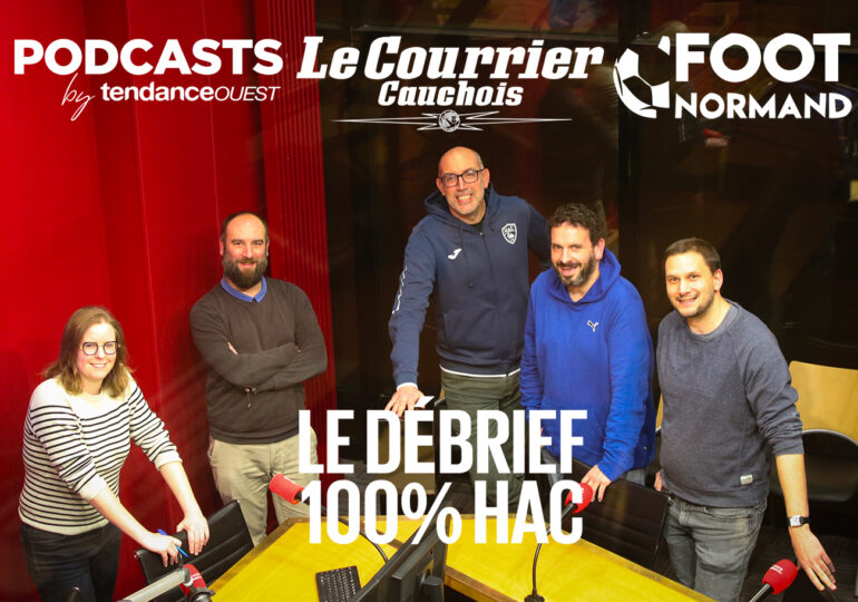 Florian Hedouin et Vivien Leservoisier sont les invités de Célia Caradec (Tendance Ouest), Mathieu Billeaud (Foot Normand) et Luc Gallais (Le Courrier Cauchois) dans 100% HAC. ©Lilian Ozouf