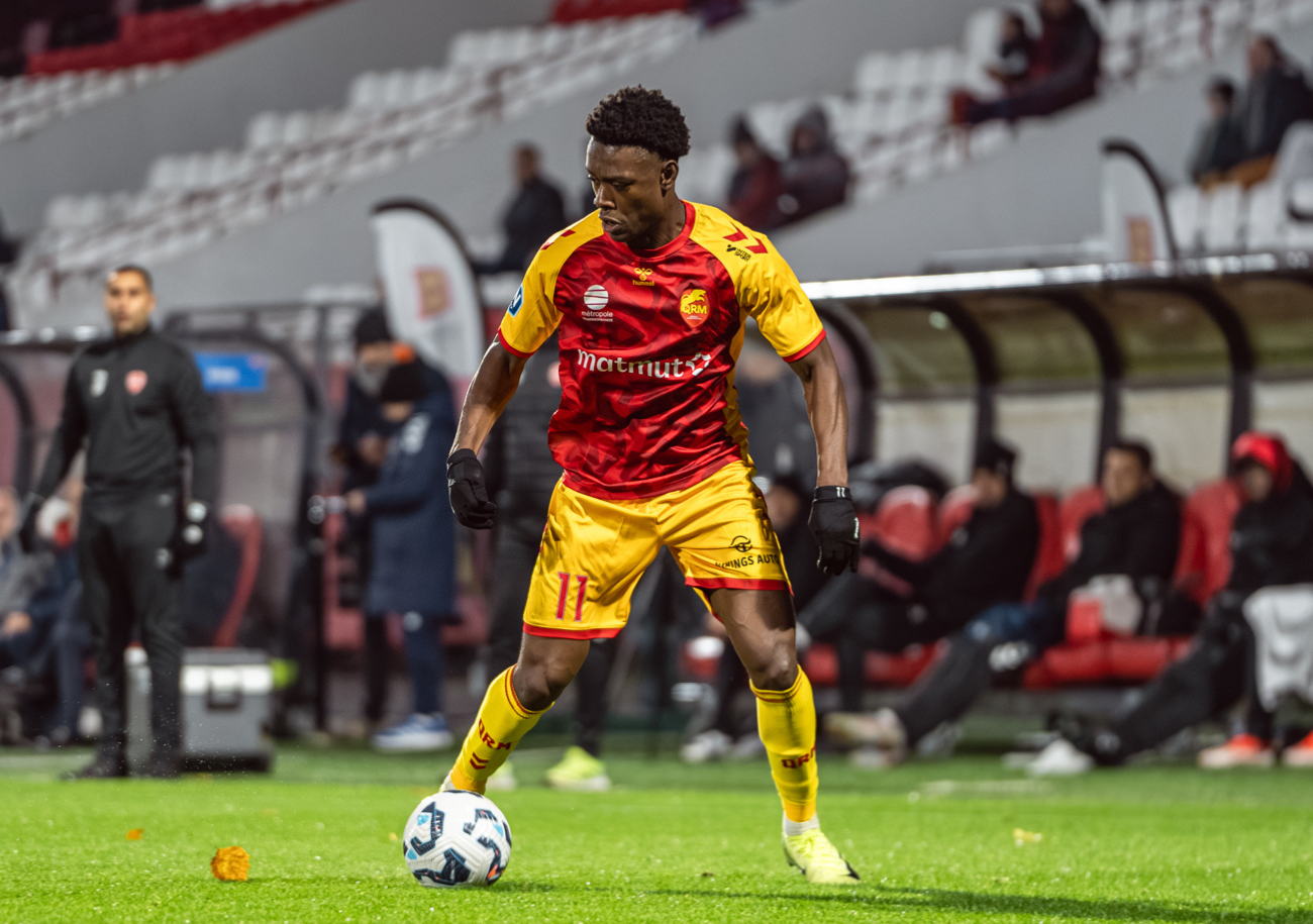 Isaac Tshipamba avait semé des promesses en National à Avranches, le voilà en pleine confirmation pour son retour dans son club. ©QRM