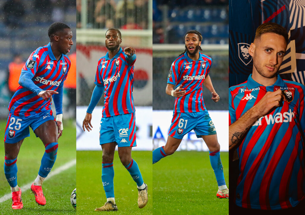 Lamine Sy, Alex Moussounda, Brahim Traoré et Jules Gaudin, voici la défense qui devrait être alignée, lundi soir, contre Dunkerque. ©Damien Deslandes